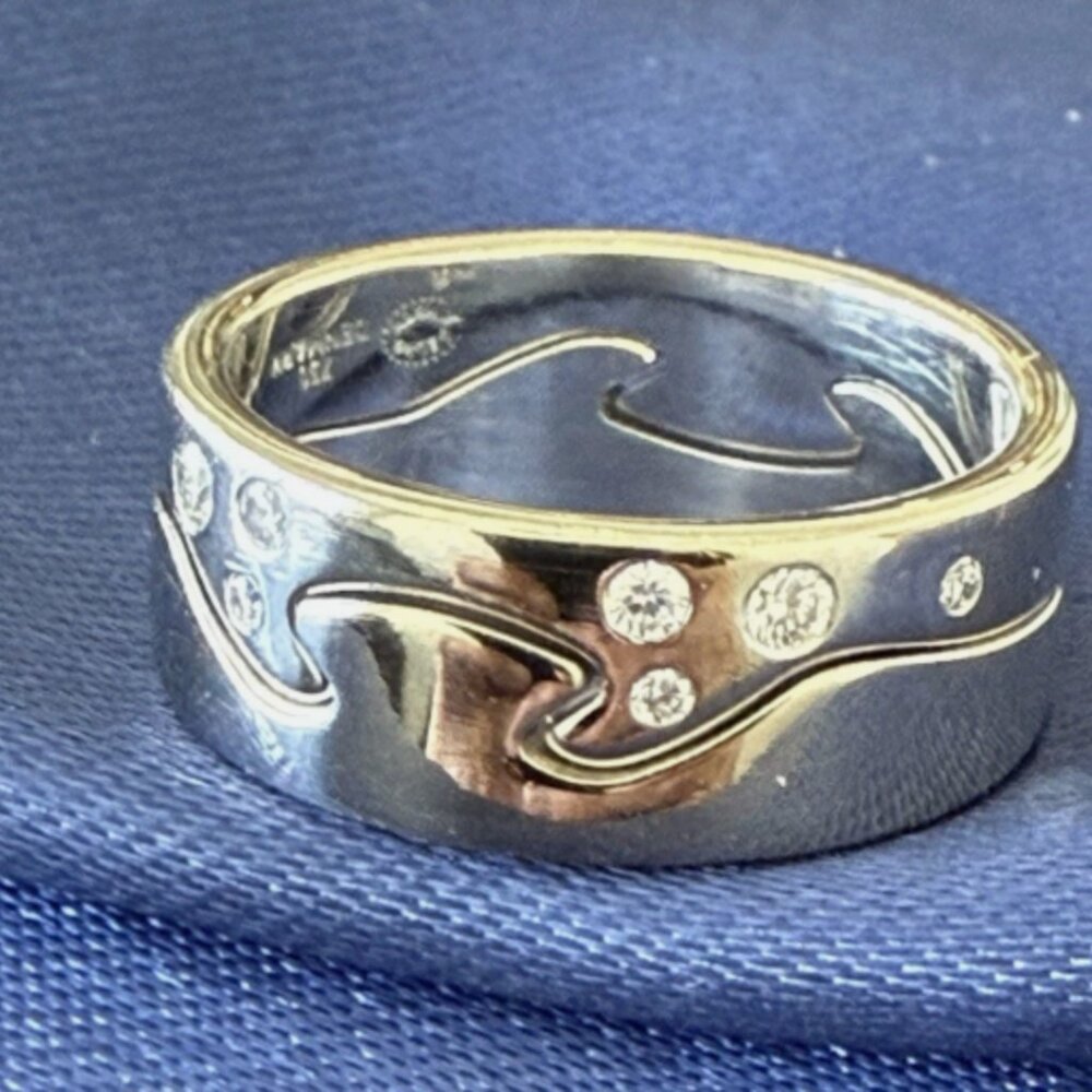 💍 Georg Jensen Fusion Ring – 18K White Gold & Natural Diamonds 💍 - Picture 2 of 6
